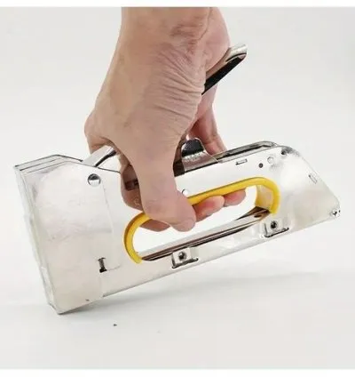 Powerful Strong Hand Held Staple Gun - Silver 1
