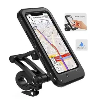 Bike Phone Mount Waterproof Cell Phone Holder 360 Rotation Motorcycle Phone Case Universal Bicycle Handlebar Phone Mount 1