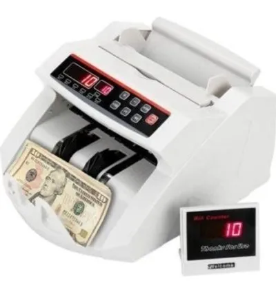New 2023 Money Cash Counting Bill Counter Bank Counterfeit Detector UV & Mg Machine-Black/White 1