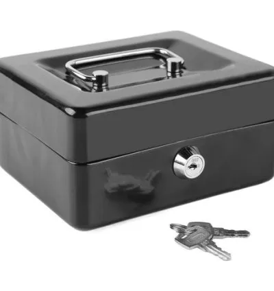 380L x 280W x 140 mm HC-66008 Robust Metal Cash Box, Secure Money Storage with Lock and Key - Versatile Solution for Home and Travel 1