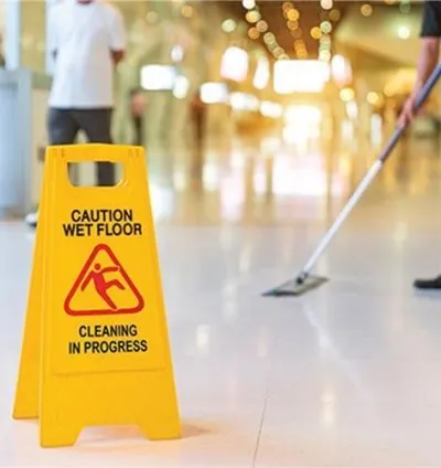 Non-Slip A-Frame Caution Sign Board Wet Floor And Work in Progress - Yellow