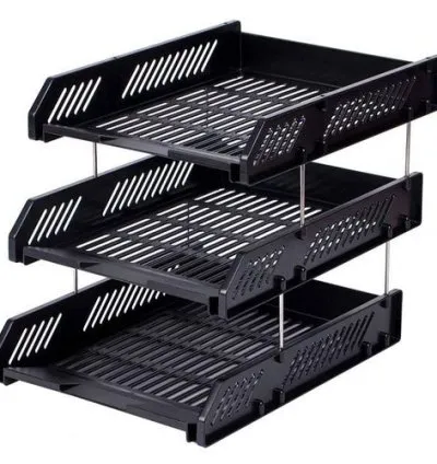 3 Layers Office Tray - Black