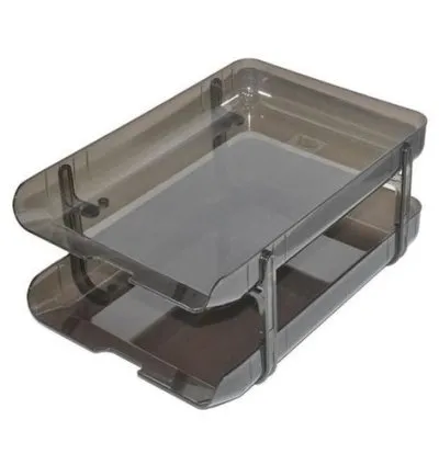 Hard Acrylic Desktop Trays Orgarnisers For Storing Papers And Stationary-Multicolour
