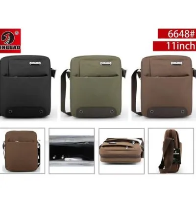 DENGGAO 1 Piece Of 11 Inch Small Canvas Messenger Bag for Men Medium-Sized Shoulder Bag Mens Retro Crossbody Bag Man Travel Bag Tablet Bag Case Suitable for A4 Magazine/iPad & Tablets- Multicolor