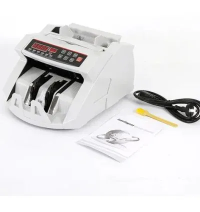 Electronic Money Counting Machine / Bill Counter with UV Fake Note Detector - White