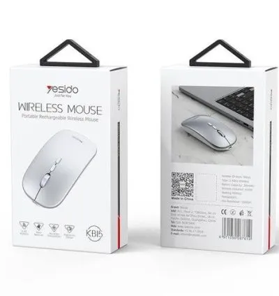 Yesido KB15 Slim 2.4G Rechargeable Wireless Mouse Silver 1