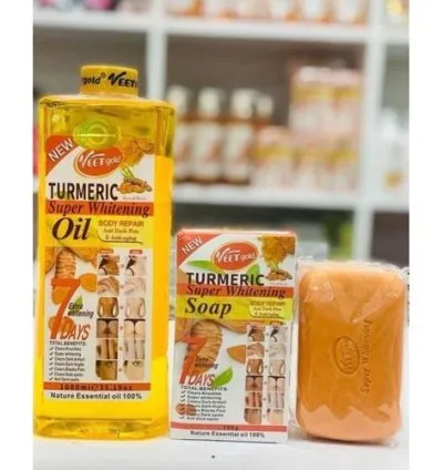 VEET GOLD Anti-Aging & Anti Dark Spots Face & Body OIL + SOAP. Cleanses, Remove Dark Knuckle & Spots 1