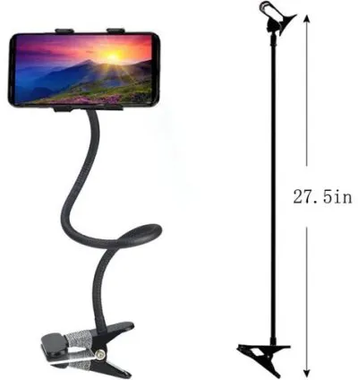 Lazy Bracket Adjustable Long Arm Flexible Gooseneck Universal Mobile Cell Phone Holder Stand 1