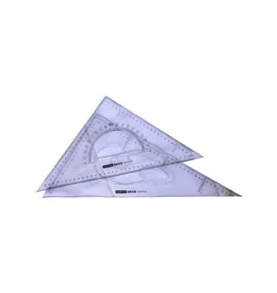 A Set Of Technical Drawing Set Squares - Clear In Color. 1