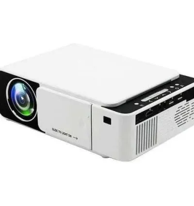 Borrego T5 HD LED Projector With In-Built YouTube APP, Connect With Pc, Laptop, Phone - White 1