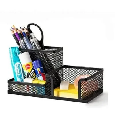 Genuine Metallic Office Desk Organiser -Black 1