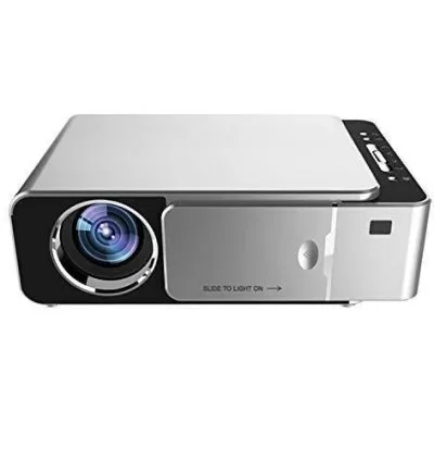 Borrego  T6 Android HD 3D 4K (800 x 480) miracast 3000 Lumens Smart Home Cinema Projector with LAN, 8GB 1GB Ram, Wi-Fi, USB, VGA, Bluetooth, HDMI (Silver) 1