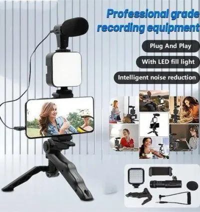 Multipurpose Tripod Professional Video Making Kit-Black 1
