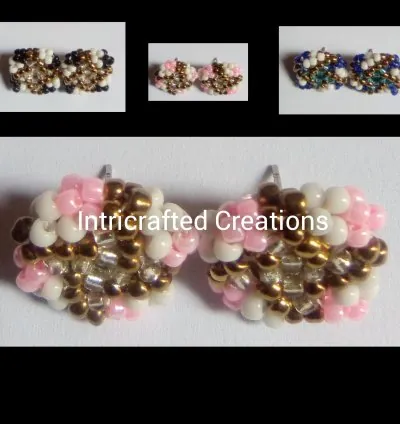 Beaded stud earrings