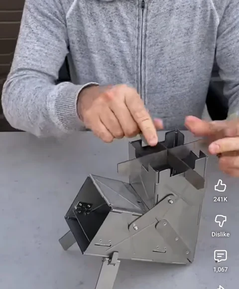 Folding rocket stove