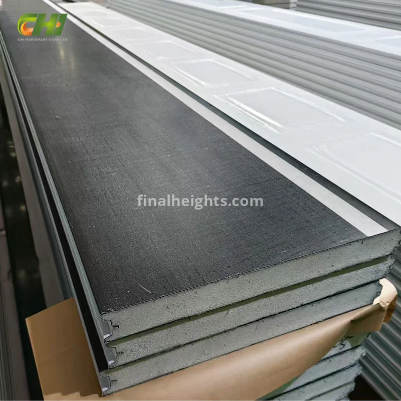 Customized Flat/Flush/Smooth/Wood Grain PU Foam Garage Door Panel Best for Wholesale