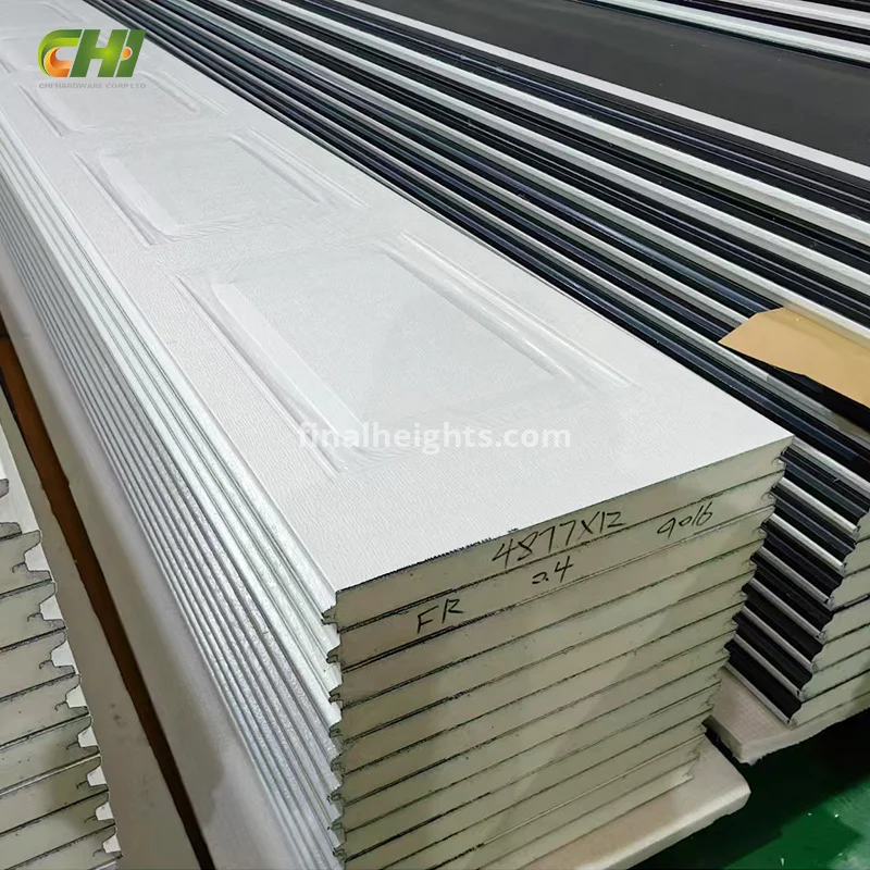 Customized Flat/Flush/Smooth/Wood Grain PU Foam Garage Door Panel Best for Wholesale
