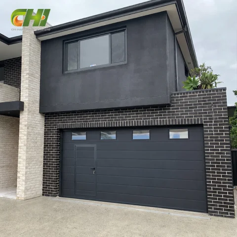Residential Single Modern Garage Door with Pedestrian Door OEM Orders 3