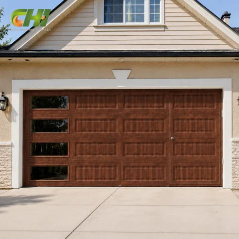 Residential Single Modern Garage Door with Pedestrian Door OEM Orders