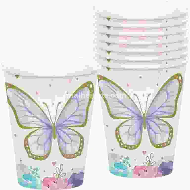 Explore the benefits of custom Butterfly paper cups for local coffee shops