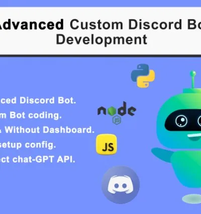 I will professional custom discord bot development with gui dashboard