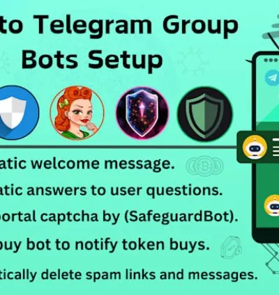 I will be setup telegram bot for your crypto telegram group