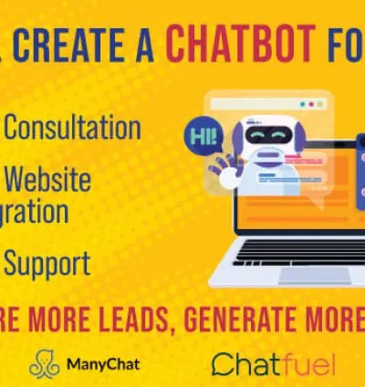 I will create a chatbot for facebook messenger,instagram,website using manychat