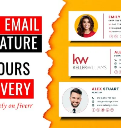 I will make clickable HTML email signature for gmail, outlook, more