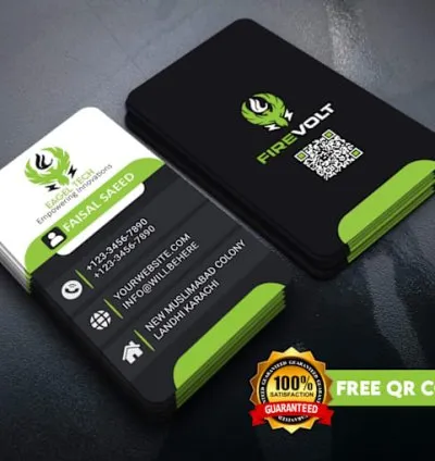 I will create luxury professional business card design with qr code