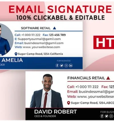 I will make modern HTML email signature for apple,outlook and gmail