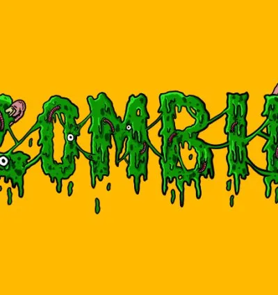 I will make art font typography horror, funny, cartoon, zombie