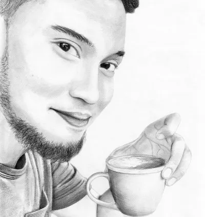 I will draw a pencil sketch, anything only 1 day