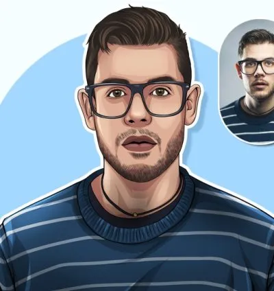 I will draw realistic personalized cartoon of you