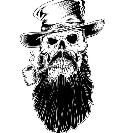 I will black white vector illustration