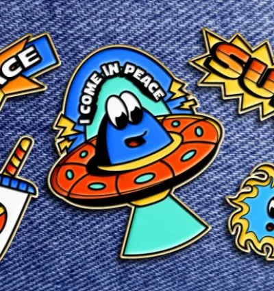 I will create cute cartoon enamel pin or sticker design