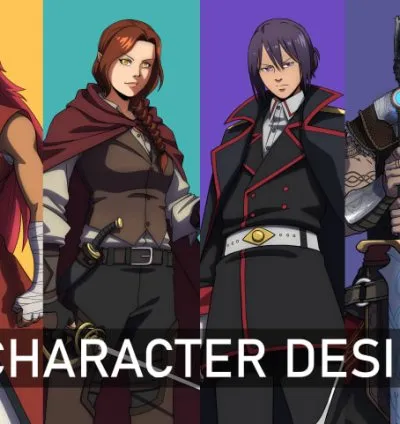I will draw character design in anime style