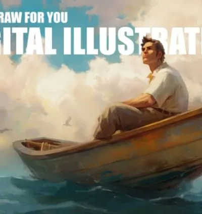 I will draw digital illustration, concept art and character design