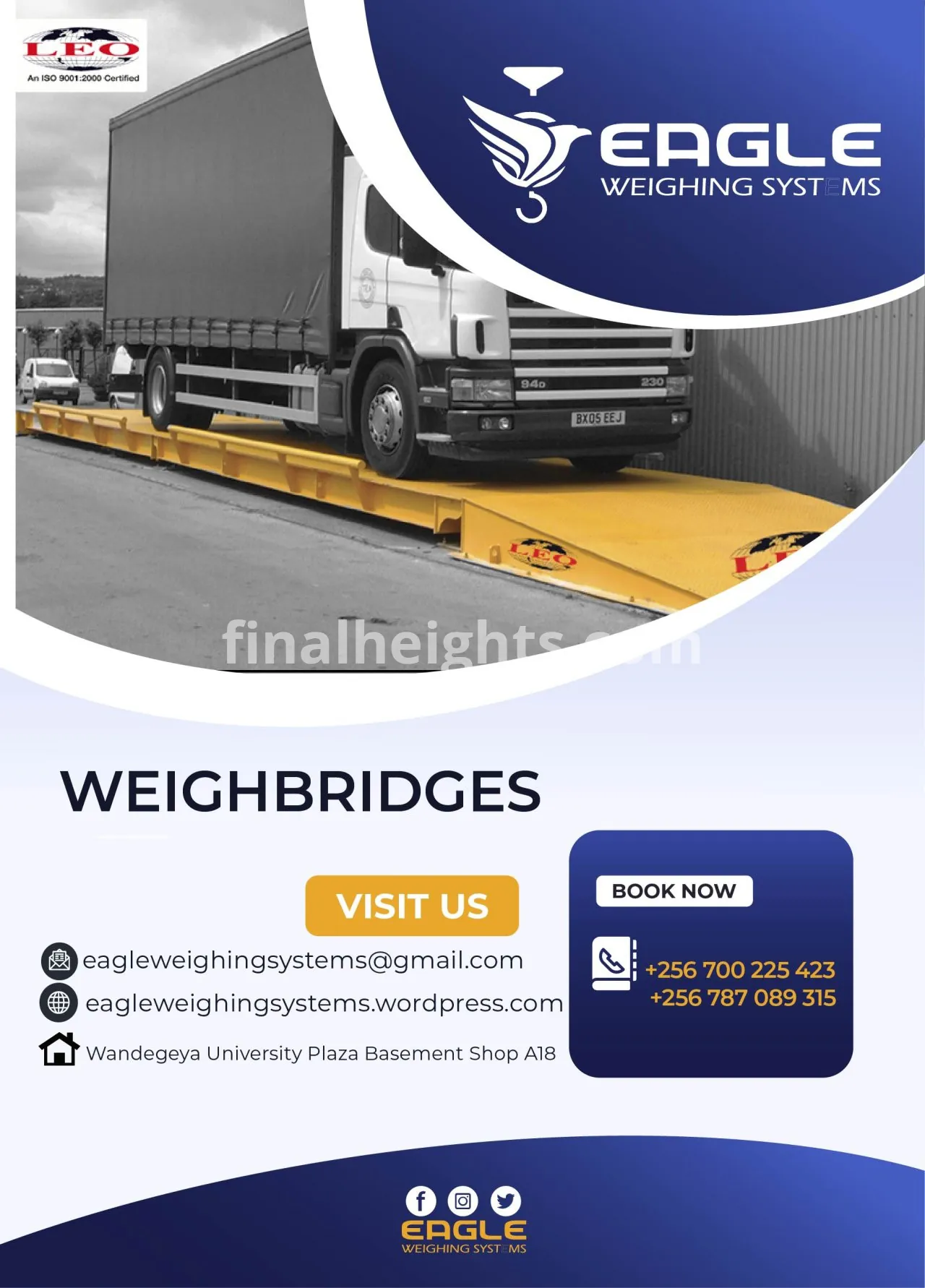 Truck scale for sale in Uganda +256 787089315